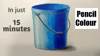 OBJECT DRAWING PENCILS COLOURS BUCKET |IN LESS THAN 15 MINUTES