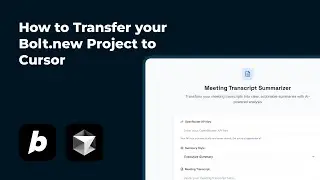 How to Transfer your Bolt new Project to Cursor | Bolt new Tutorial