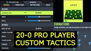 INSANE PRO PLAYER 4222 CUSTOM TACTICS!! VERY ATTACKING TACTICS GOT ME 20-0! FIFA 20 Ultimate Team