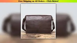 Natural Top Layer Cowhide Men's Shoulder Bag Business Office Men's Bag Large Capacity 15 Inches