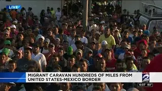 Migrant caravan hundreds of miles from United States-Mexico border