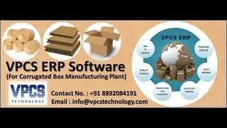 VPCS ERP for Corrugated Box Manufacturing Industry