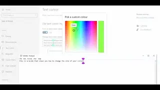 How to make your Text Cursor Larger and Change is Colour in Windows 10