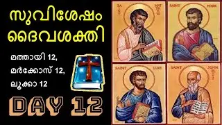 ദിവസം 12; 30 ദിവസം കൊണ്ട് 4 സുവിശേഷവും വായിച്ചുകേട്ട് ധ്യാനിക്കാം