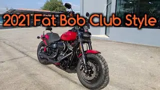 Fat Bob 2021 Club Style with TBR Exhaust Walkaround + Rev