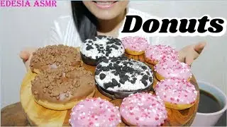 ASMR 咀嚼音🍩Donuts (Oreo, Daim, Strawberry) ドーナツ 甜甜圈 도넛 먹방 *EATING SOUND*