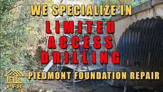 Limited access drilling-soil nails |  Piedmont Foundation Repair | Charlotte NC -704 401 4111