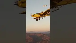 Ag Tractor crew cruising at sunset 🤌.  #aviation #agriculture #airshow