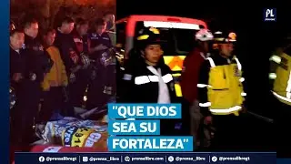 &ldquo;Que Dios sea su fortaleza&rdquo;: PNC y bomberos tras tragedia de bus con 15 fallecidos