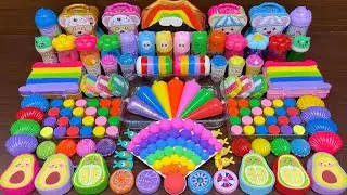 RELAXING With PIPING BAG & RAINBOW! Mixing Random into GLOSSY Slime ! Satisfying Slime #1266
