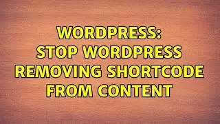 Wordpress: stop Wordpress removing shortcode from content