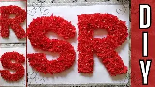 DIY wall Hanging 🤗craft idea at home | BEAUTIFUL Letters wall Decor making | CREPEPAPER craft