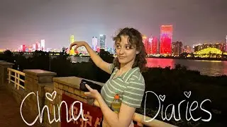 China Diaries 🇨🇳 Eating green bread🦖moving into my student dorms🛏️and walking along the river🌅