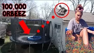 INSANE ROOFTOP JUMP INTO 100,000 ORBEEZ!