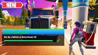 Fortnite - Week 9 Challenges - Gas up a Vehicle at Catty Corner