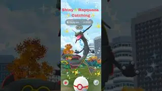 Catching✨ Shiny✨ Rayquaza in Raid battle#pokemonraid#legendarypokemon#shinypokemon#pokemongo#pokemon