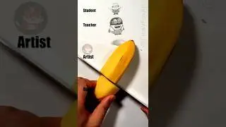 Banana how to draw Minion Despicable Me 2024 Dad vs Artist