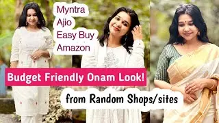 Budget Friendly Onam Outfits | Easy Buy Shopping Haul | Affordable Onam look #ajiohaul #amazonhaul