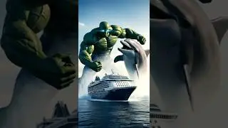 Hulk & Dolphin Save The City 🐬🔥 | Inspirational Hero Story#Hulk#HulkStory#Superhero#AIStory#Shorts