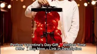 Valentine&rsquo;s Day Gift Idea 💝 Teddy Rose Flower Bear 🧸 | AliExpress Best Deal for Girlfriend 😍
