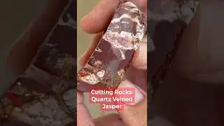 What&rsquo;s Inside This Red Jasper? Stunning Quartz Veins Revealed #rockhounding #lapidary #jasper