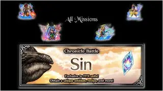 [FFBE] Chronicle Battle: Sin (All Missions)