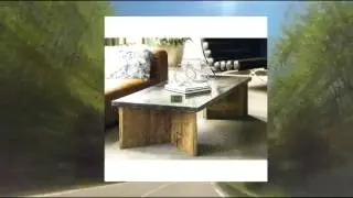 Vedel Industrial Loft Zinc Wood Rectangle Coffee Table