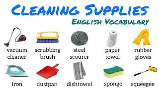 25 cleaning supplies names | Improve your English vocabulary | Practice English | #esl