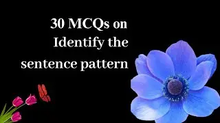 9 Identify the sentence pattern I MCQ I PG TRB I Unit 10