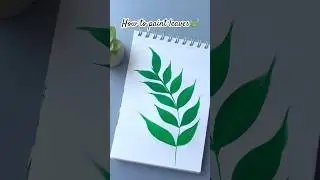 How to Paint leaves 🍃 #easytrick #leaves #painting #acrylicpainting #art #artwork #how