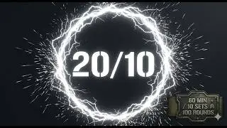 60 MIN HIIT TIMER | 10 Sets of 10 Rounds | 20/10 Intervals | Advanced Plasma HUD (NO MUSIC / OLED)