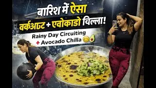 Circuit Training Workout in Gym on Rainy Day 🔥 + Healthy Post Workout Meal | Hindi Vlog