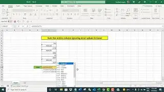 Sum the entire column ignoring error values in Excel