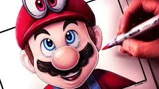 Let's Draw SUPER MARIO ODYSSEY - MARIO and CAPPY - FAN ART FRIDAY