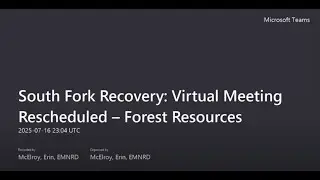 Post-Fire Forest Recovery Resources for South Fork Landowners - Meeting Recording