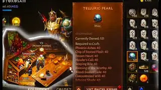 Crafting Three 5-star Legendary Gems Using 120 Telluric Pearls (40 Pearls per Gem) | Diablo Immortal