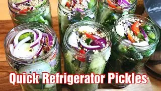 Easy Overnight Refrigerator Pickles / how to make Refrigerator Pickles / Refrigerator Dill Pickles