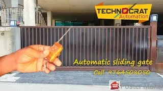 Automatic sliding gate.Remote control gate for home. Gate installation. Technocrat Automation.