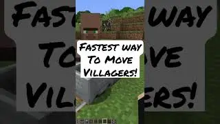 Minecraft | Fastest Way to Move Villagers #shorts