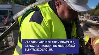 Sliežu ieklāšana 7. tramvaja līnijas pagarinājumā