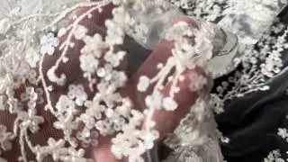 Ivory Embellished Embroidery Lace - Jazz