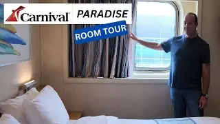 Carnival Paradise Ocean View Room Tour