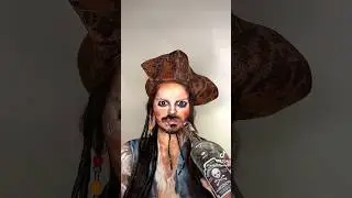 captain jack sparrow🏴&zwj;☠️ #makeup #johnnydepp #sfx #cosplay #art #bodypaint #disney #tiktok
