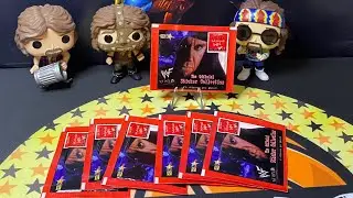 WWF attitude Era  stickers 1999 - hot shots x 7 packs opened 👊- looking for shiny stickers 🤩