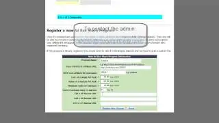 How to Register a new Ad Rev Share Calculator