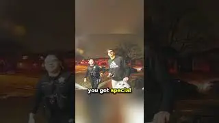 Kind officer helps a young man deliver food!