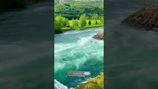 Breathtaking River Through the Mountains 🌄 #nature #river #mountains #shorts #viralvideo #trending