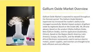 Gallium Oxide Market Growth, Trends | Industry Data Analytics | IDA