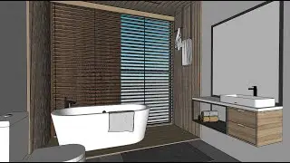 Modelado 3D de baño en sketchup desde 0 - Tutorial en español