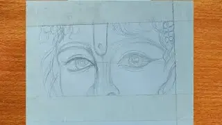 How to draw lord krishna eyes step by step | Lord krishna eye Sketching tutorial for beginners | Art
